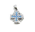 Sterling Silver Double Jerusalem Cross Pendant